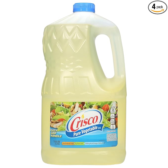 Crisco Pure Vegetable Oil 1 Gallon (Pack of 4)