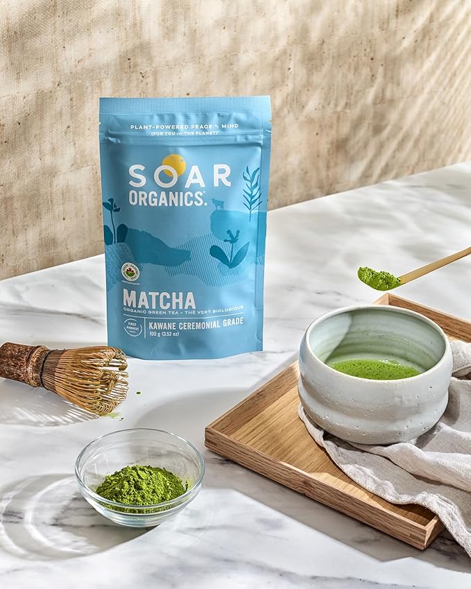 Soar Organics - Kawane Ceremonial Grade Matcha Green Tea Powder - Authentic Japanese Origin (3.52 oz)