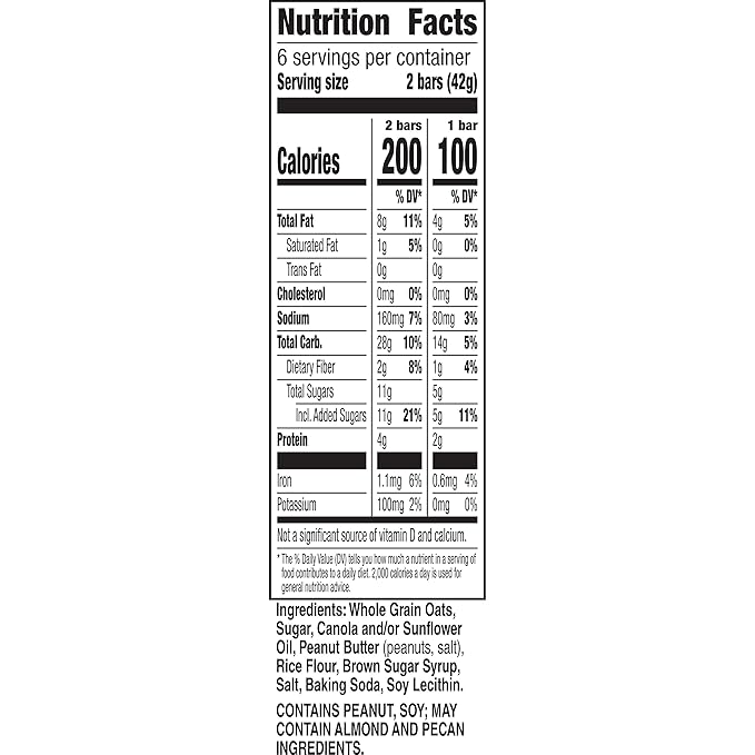 Nature Valley Crunchy Granola Bars Peanut Butter 12 Bars 8.94 OZ (6 Pouches) (Pack of 6)