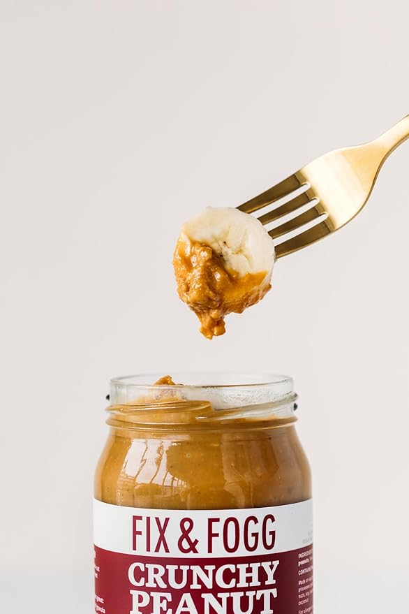 Fix &amp Fogg Super Crunchy Peanut Butter – Natural Peanut Butter Spread No Added Sugar No Palm Oil Non-GMO Vegan Keto &amp Paleo Friendly Premium New Zealand Peanut Butter 13.2 oz