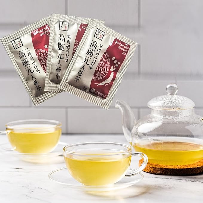 LENITH Korean One Ginseng Tea Packets Sachets-Concentrated Ginseng Extract Easy Dissolve Granulate Form Hot or Cold Tea_10.58 oz / 300 g (3g x 100ea)