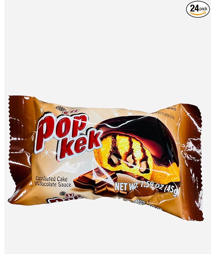 ETI PopKek [ Cocoa Coated Cake with Chocolate Sauce] (pack of 24)