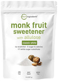 Monk Fruit Sweetener with Allulose 2 lbs | No Erythritol | No Aftertaste 1:1 White Sugar Substitute Keto &amp Vegan Friendly Zero Calorie | Great for Drinks Coffee Tea Cookies | Non-GMO