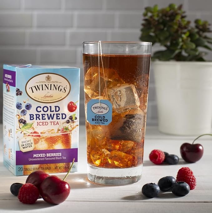 Twinings Cold Brewed Iced Tea Bag Variety Sampler (Pack of 48)