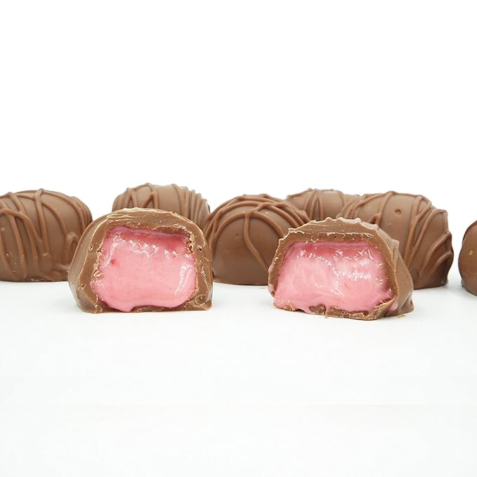 Philadelphia Candies Homemade Strawberry Creams Milk Chocolate 1 Pound Gift Box