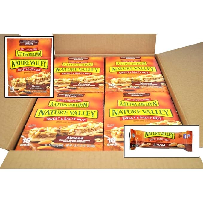 General Mills Nature Valley Sweet and Salty Almond Nut Granola Snack Bar 1.2 Ounce - 128 per case.