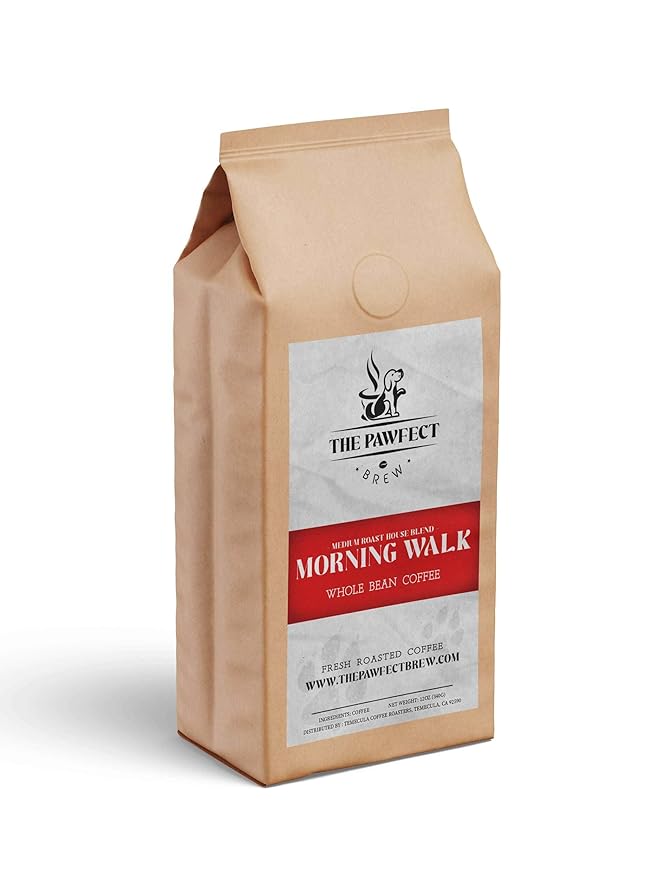 Dog Lover’s Coffee – Morning Walk Breakfast Blend by The Pawfect Brew | Medium Roast Ground Coffee 12 oz| Specialty-Grade Central &amp South American | 25% of profits donated to to Animal Rescue