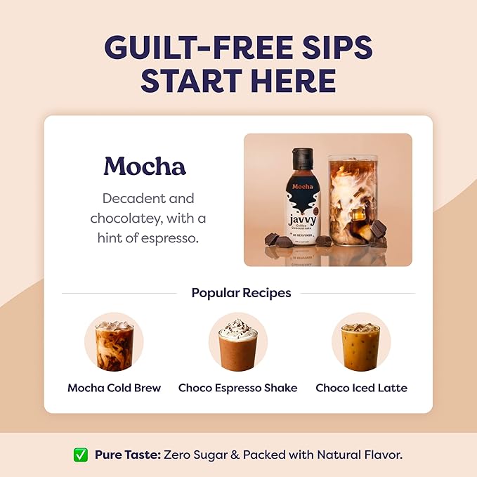 Coffee Concentrate - Cold Brew Coffee Perfect for Hot or Iced Instant Coffees Hot Drinks Cold Brew Concentrate 2 Pack - Mocha
