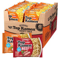 Nissin Top Ramen Noodles Chicken and Beef Soup Variety Pack 3 Ounce (Pack of 48)