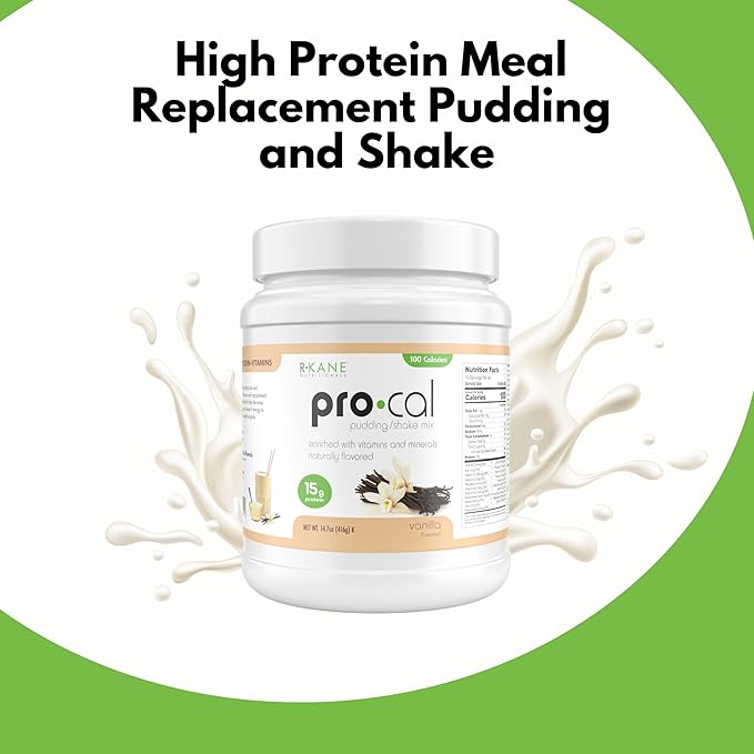 Pro-Cal Vanilla Meal Replacement Powder 14.07 oz – High Protein Low Calorie Shake &amp Pudding Mix – 16 Servings Delicious &amp Easy to Prepare – Supports Healthy Weight Management Vanilla
