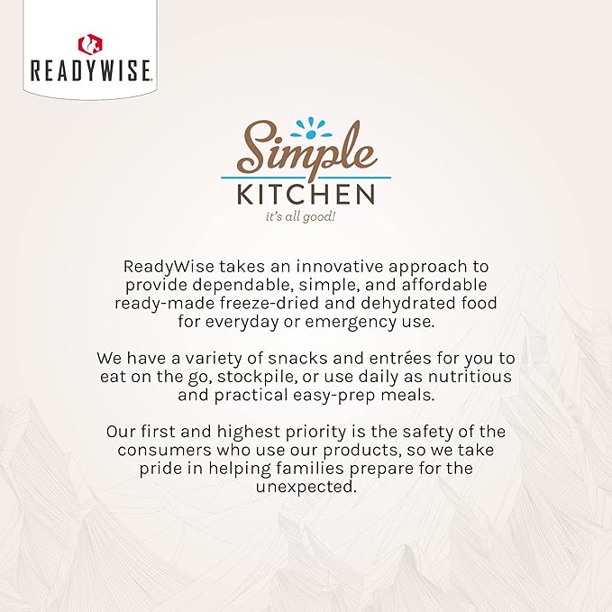 Simple Kitchen Cream Base Soup Mix - 17 Servings for Family Meal Prep Vegetarian Gluten Free Dehydrated &amp Freeze Dried Survival Food for Camping Meals Backpacking &amp Hiking Survival Kit P