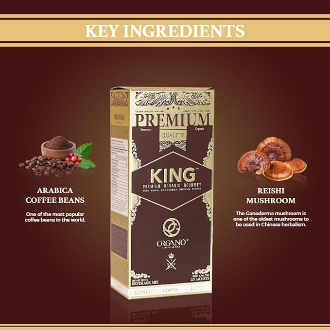 2 Boxes ORGANO King of Coffee 100% Certified Ganoderma Lucidum (50 Sachets)