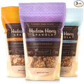 Hudson Henry Granola Trio Pack for Yogurt Snacking &amp Cereal | Maple Pecan Cashew Coconut &amp Maple Walnut Granola | Gluten Free Non-GMO Small Batch Baked | 3 Pack (12 oz Bags)
