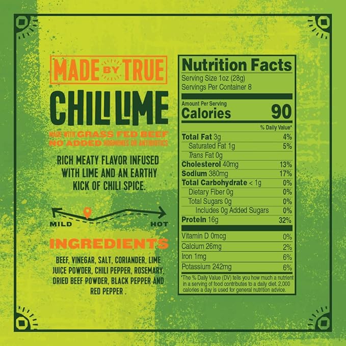 Made by True Beef Sliced Bites Spicy Variety (2 oz Pack of 3) - All Natural Zero-Sugar True Jerky Biltong - High Protein Keto Paleo &amp Whole30 Diet - Sugar-Free Gluten-Free Carb-Free