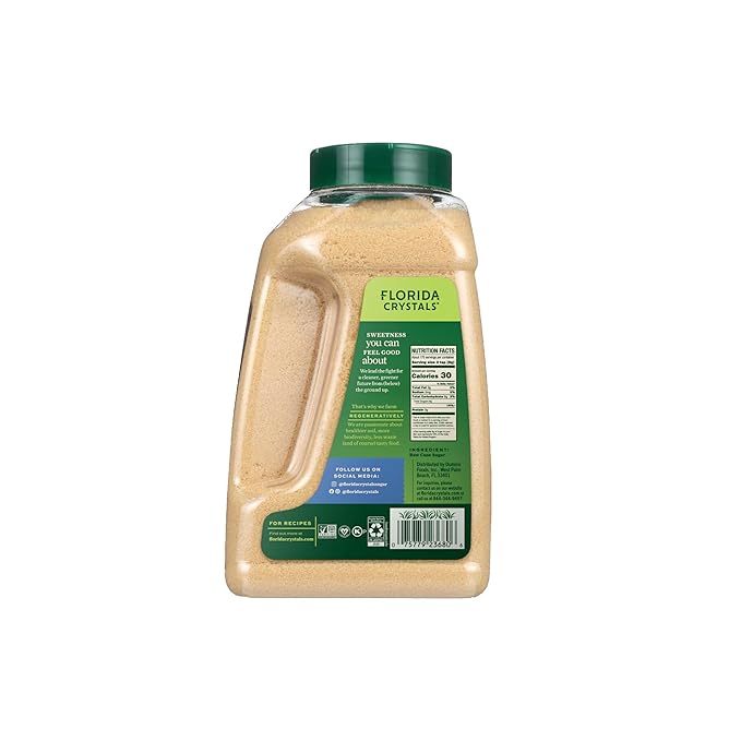 Florida Crystals Raw Cane Sugar 48 oz (3 lb) Jug (Pack of 2)