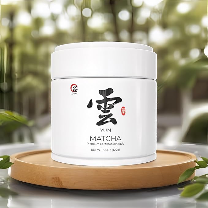 LÜCHA Ceremonial Grade Matcha Tea Powder - Premium First Harvest Gluten-Free Vegan 100% Pure Unsweetened No Additives 3.5oz (100g) Tin