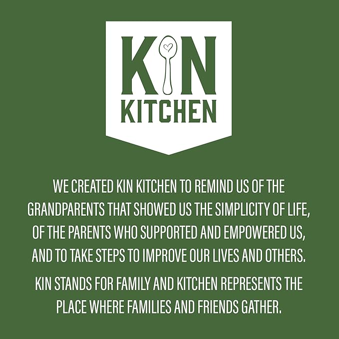 Kin Kitchen non-GMO Granola &amp Organic Quinoa Crisps in a Glass Jar Recyclable and Resusable. Made with Real Fruit. No Aritificial Colors Flavors or Perservatives. Made in USA with Globally Sour
