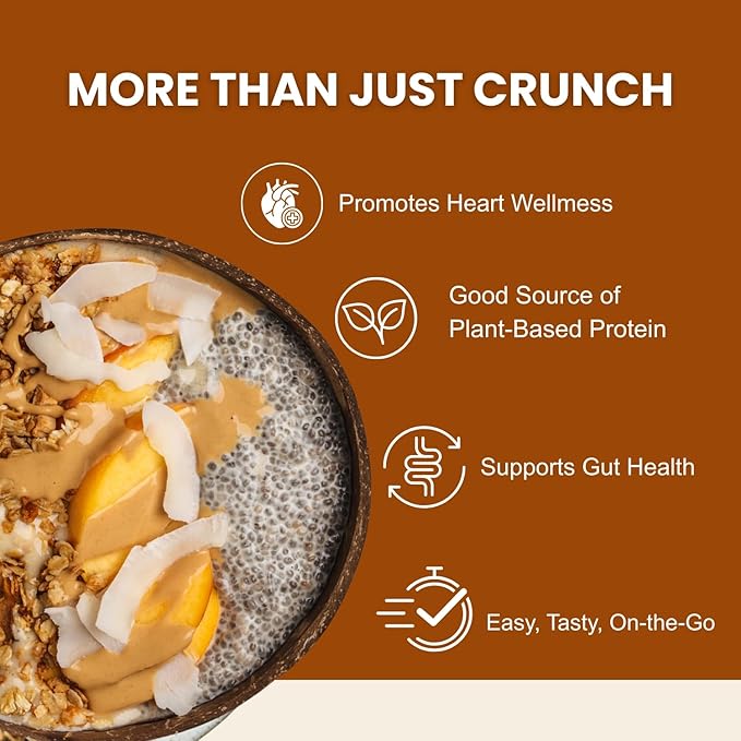 Erin Baker’s Homestyle Coconut Chia Granola with Ancient Grains - Made from Natural Ingredients Crunchy Texture Versatile Snack or Cereal - Vegan Friendly Non-GMO Resealable 160oz Bag 1‑Pack