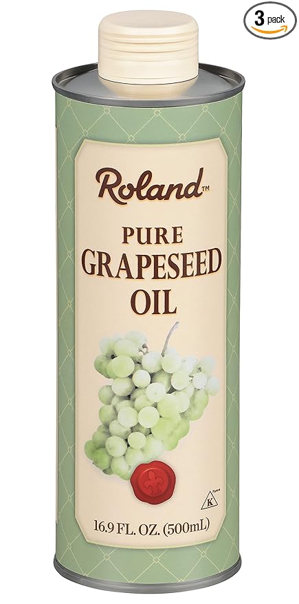 Roland Foods Pure Grapeseed Oil 16.9 Ounce Can Pack of 3