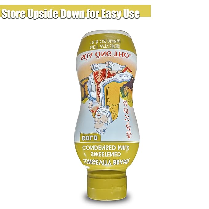 Longevity Brand Full Cream Sweetened Condensed Milk Squeeze Bottle 15.8oz(Pack of 2)