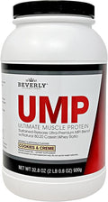 Beverly International UMP Protein Powder Cookies &amp Cream. Unique Whey-Casein Ratio Builds Lean Muscle. Easy to Digest. No Bloat. (32.8 oz) 2lb .8 oz