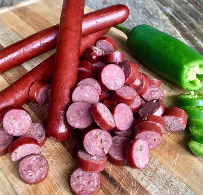 Bovine &amp Swine All-Natural Gourmet Craft Beef Snack Sticks | 10 Packs of 2 | Wyoming Jerky Sticks High Protein Individually Wrapped | Camping &amp Hiking Snacks | Clean Ingredients | Jalapeño B