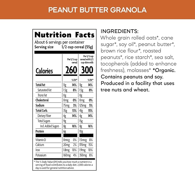 Nature's Path Organic Peanut Butter Granola 11.5 Ounce (Pack of 12)