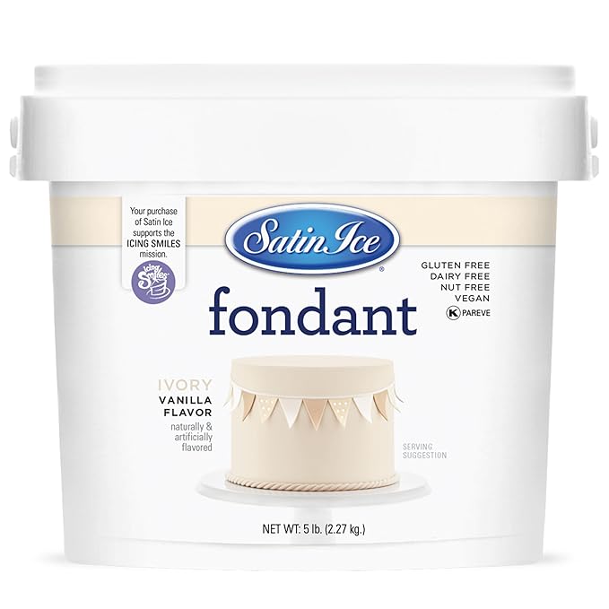 Satin Ice Fondant for Cake Decorating Ivory (5 Pound)