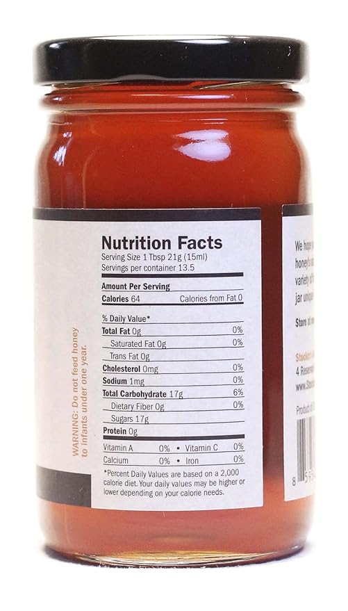 Stockin's Apiaries Pure Natural Honey Unheated Unfiltered &amp Nutritious 10 Oz.
