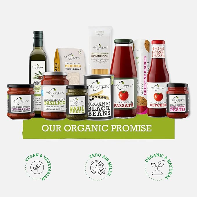 Mr Organic - No Added Sugar Olives &amp Capers Pasta Sauce 350g - Non-GMO - No Artificial Preservatives or Colours - Rich &amp Delicious Flavour