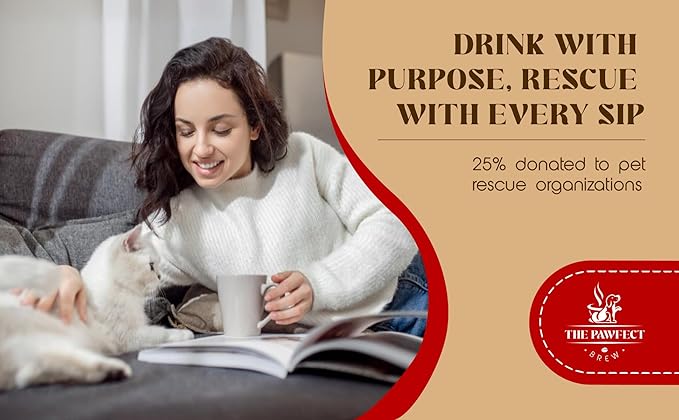 Dog Lover's Mushroom Coffee – Dark Roast Ground Specialty-Grade with Lion’s Mane Cordyceps &amp Reishi – Coffee with a Cause- 8oz Drip Drip 8oz