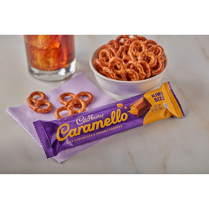 CADBURY CARAMELLO Milk Chocolate Caramel King Size Candy Bars 2.7 oz (18 Count)