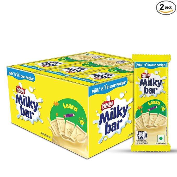 MILKYBAR Yummy Creamy Treat Made with Milk (30 Units x 12.5g) Pack of 2 750g Box
