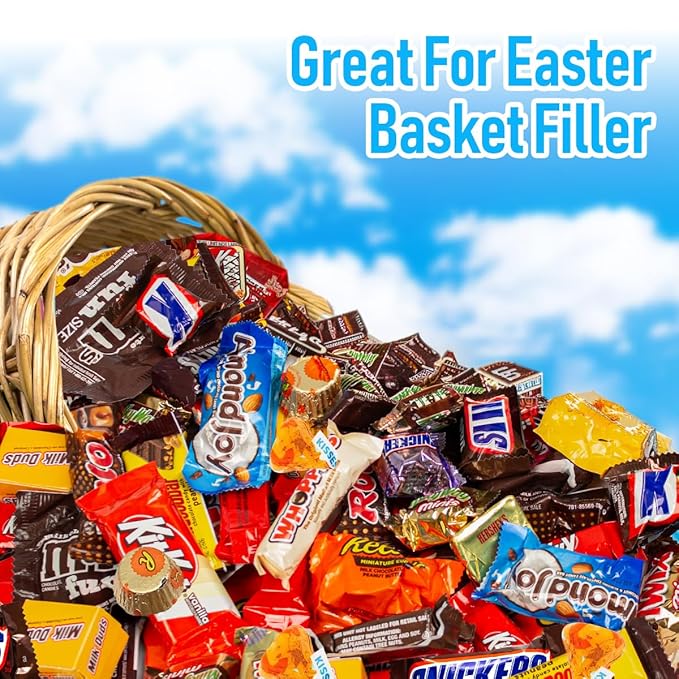 Easter Assorted Chocolate Candy Variety Pack 8 lb – Bulk Individually Wrapped Chocolates for Easter Egg Fillers Parties Gifting &amp Holidays – Premium Name-Brand Mix for All Occasions