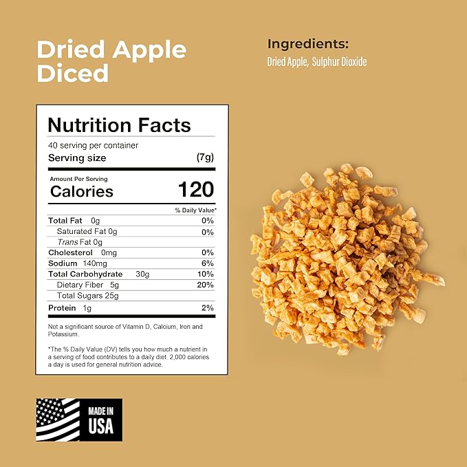 Amrita Dried Apples Diced (1lb) + Zante Black Dried Currants (1lb) + Dry Cranberries | Naturally Sweet Gluten-Free Vegan Dried Fruit Mix | Non-GMO Peanut-Free Soy-Free Snack