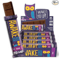 Awake Caffeinated Chocolate Bars - Dark Chocolate 12 Bars - 100mg Caffeine - 1 Bar Equals 1 Cup of Coffee - Individually Wrapped Energy - Fairtrade Gluten Free Non GMO Kosher - 1.34oz