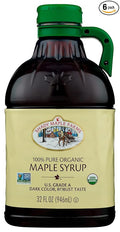 Shady Maple Farm Organic Grade A Dark Robust Pure Maple Syrup USDA Organic 32 Ounces (Pack Of 6)