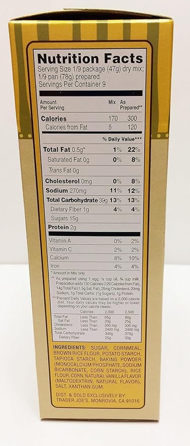 Gluten Free Cornbread Mix by Baker Josefs - 15 Oz Box - Pack of 4