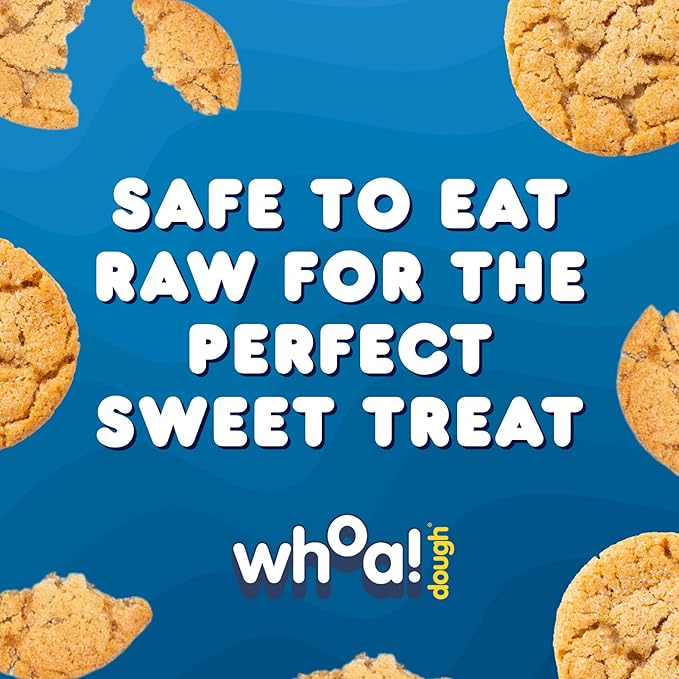 Whoa Dough Ready to Bake Cookie Dough Sugar Cookie – Certified Non-GMO Kosher Gluten Free – Plant-Based Snack Dough Made with Real Ingredients – 6 Pack
