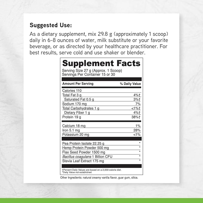 DaVinci Labs Vegan Protein - Protein Powder Supplement Supports Muscle &amp Tissue Repair* - Vegan Protein Supplement with Pea Protein &amp Flax Seed - Creamy Chocolate 15 Servings (477 g)