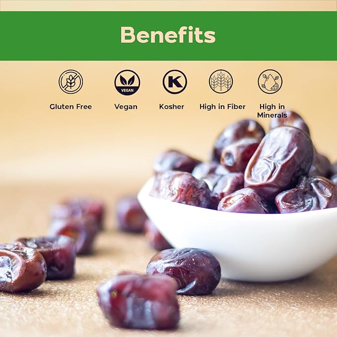 Sincerely Nuts No Sugar Added Pitted Dried Dates 3lb - Whole Fresh Unsweetened Dry Date Pieces - Natural Non Sugared Dates for Mixed Fruits Bread &amp Smoothies - Vegan Kosher &amp Gluten Free Sn