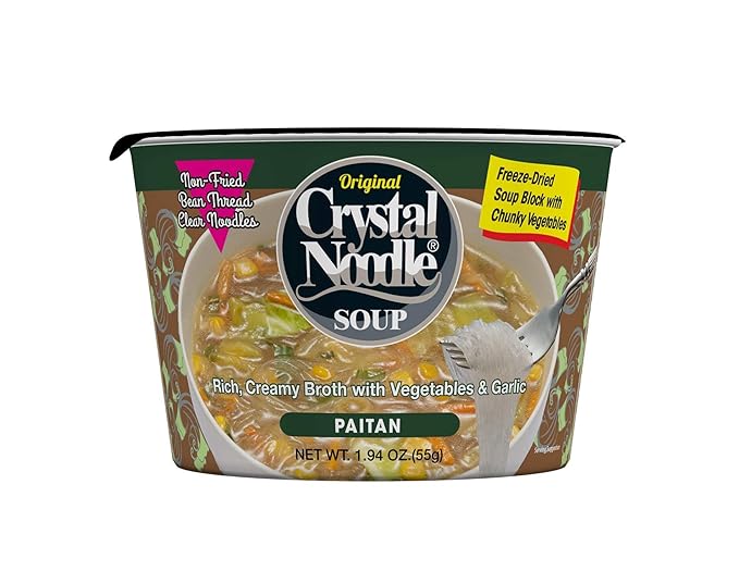Crystal Noodle Soup Paitan (Pack of 6 Cups) 1.94 OZ
