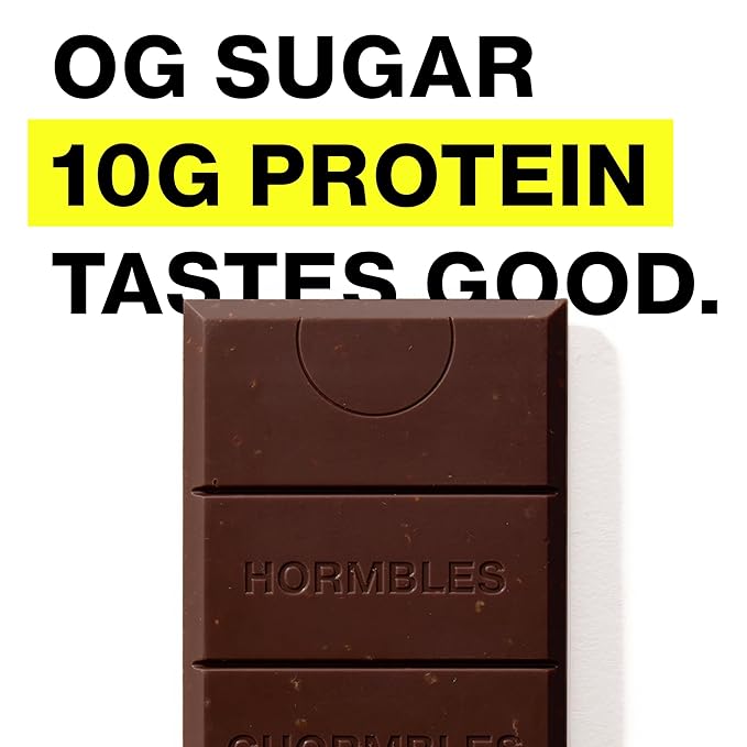 Hormbles Chormbles Protein Candy Bars Salted Fudge 10g Protein 0g Sugar 140 Calories Fudge Chocolate Candy With Crunchy Pieces and Salt Sugar Free Snacks or Dessert 1.13 Oz 12 Pack
