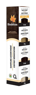 Biodelices Organic Maple Syrup Maple Butter Maple Jelly and Maple Sugar - 100% Pure Maple Syrup - Tasting Pack - Premium Artisan Natural and Authentic