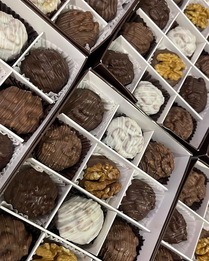 CHOCOFIG (12.3oz) – Premium Armenian Gourmet Delights | Walnuts &amp Figs Coated in Dark White &amp Milk Chocolate | Only 1g Added Sugar | Handcrafted Gift Box | Healthy &amp Delicious Snack.