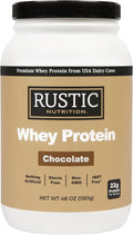 Premium Whey Protein Powder Sweetened with Coconut Sugar USA-Sourced No RBST/RBGH No Stevia or Sucralose Instantized Non-GMO Soy &amp Gluten Free (Chocolate 48 Oz)