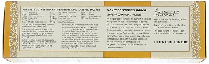 Tinkyada Brown Rice Pasta Lasagne 10-Ounce (Pack of 6)