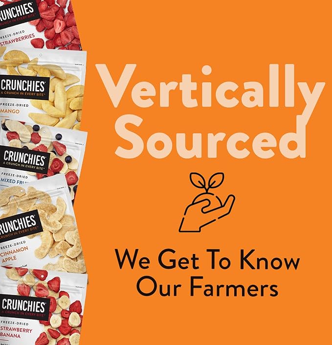 Crunchies Freeze-Dried Fruits 100% All Natural Crispy Fruit Non GMO and Kosher Resealable Freeze Dried Fruit Snack Packs Pack of 6 (Mixed Fruit)