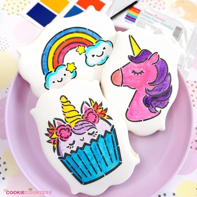 The Cookie Countess PYO Edible Paint Palettes 36 Pouch - Brights