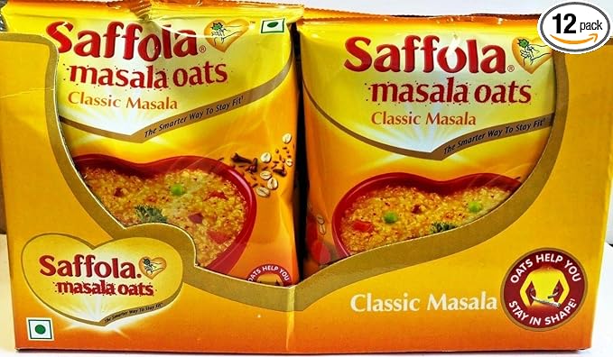 Saffola Masala Oats- Classic Masala - 39 Gm X Pack of 12